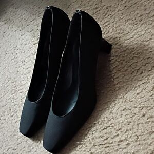 Stuart Weitzman Black Fabric Heels - Size 7.5 B